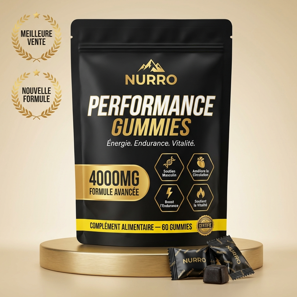 NURRO™ Performance Gummies — Formule 6-en-1 (Formule Améliorée)